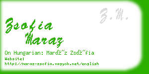 zsofia maraz business card